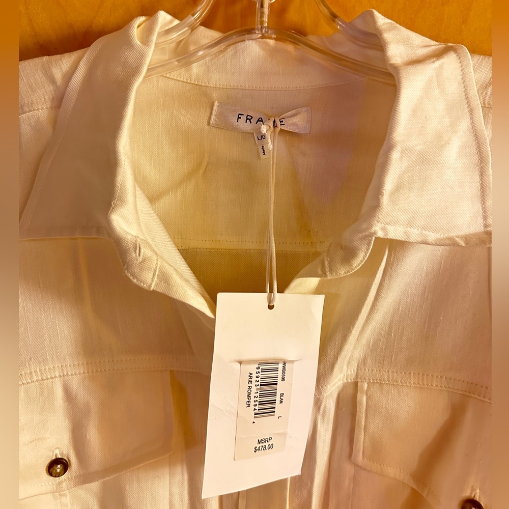 Frame Arie Belted Utility Romper - Picture 2 of 3